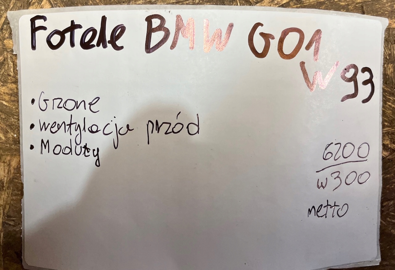Sitze KPL. GRZANE WENTYLACJA MODULY BMW G01 1