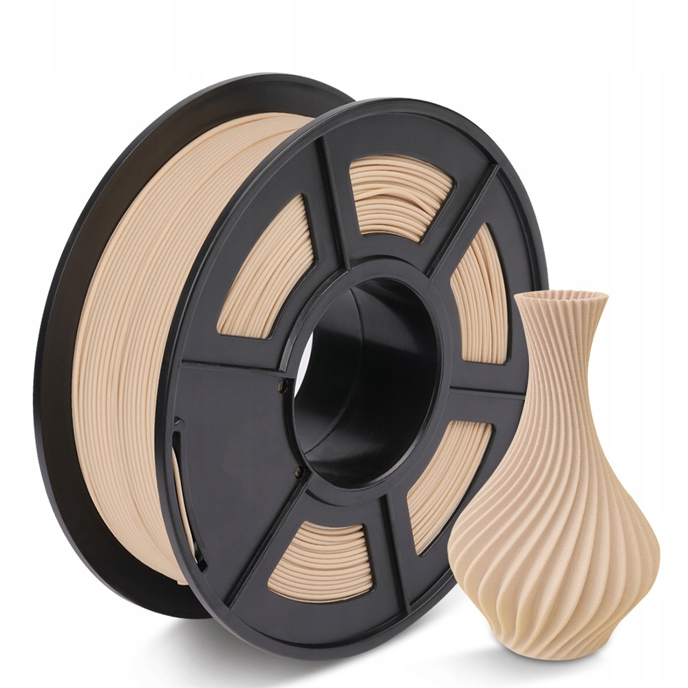 SUNLU FILAMENT 1.75mm 1kg PLA BRĄZOWY WOOD DREWNO Waga filamentu 1000 g