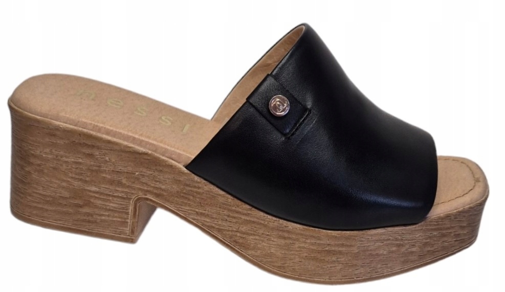 Nessi 24636 Nazouváky-Chodák Černá kůže lico vel 40