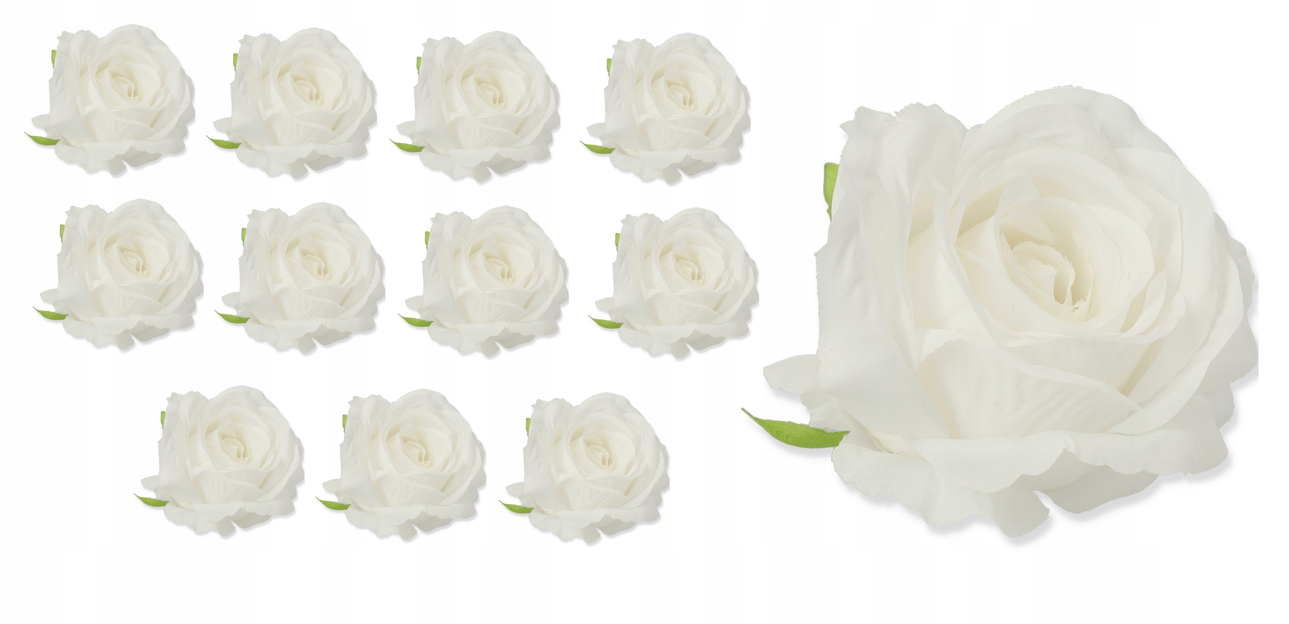 KWIAT SZTUCZNY RÓŻA WYROBOWA LQ GŁÓWKA BIAŁA, PĄK DO STROIKÓW I KOMPOZYCJI