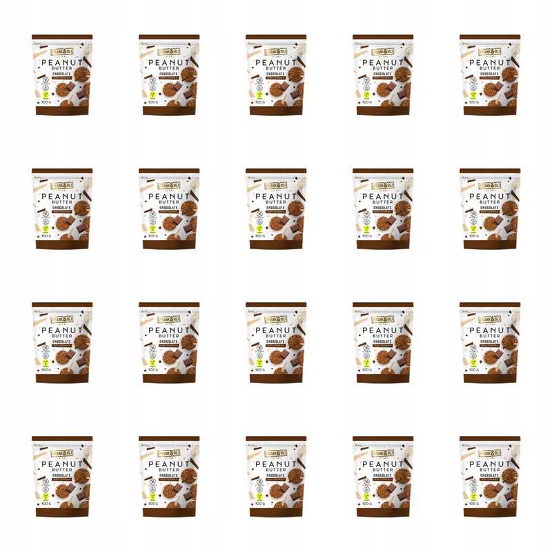 Frank &amp; Oli Mini sušenky Peanut Butter Čokoládové 100g X20