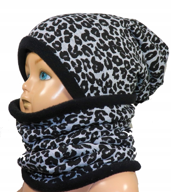 

Czapka i Komin Ciepły Komplet Zimowy Bawełna 44-54