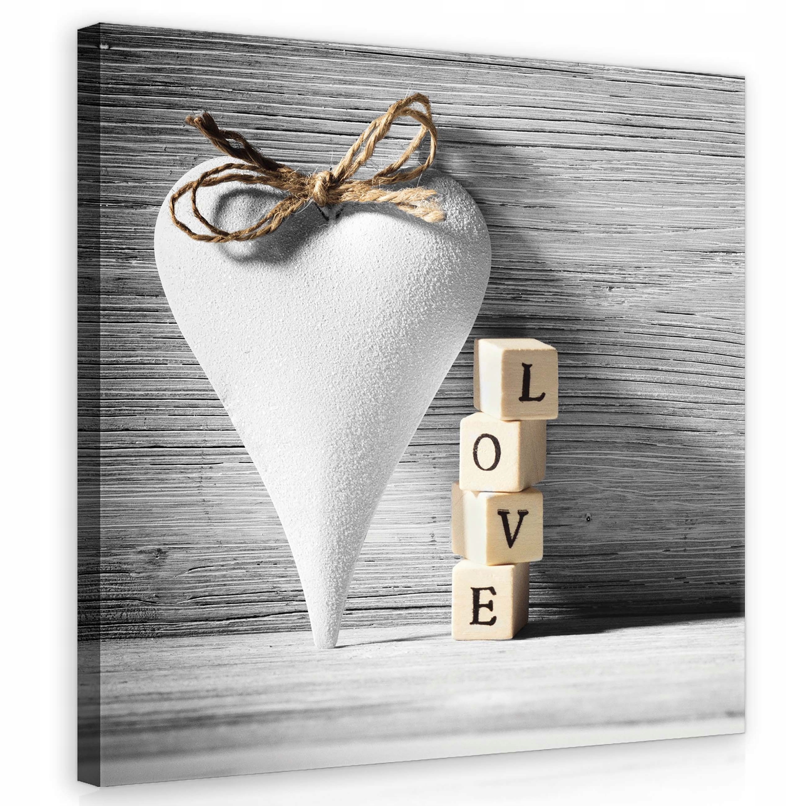 Obraz 80x80 Láska srdce Love černobílé pocity romantismus jednoduchost