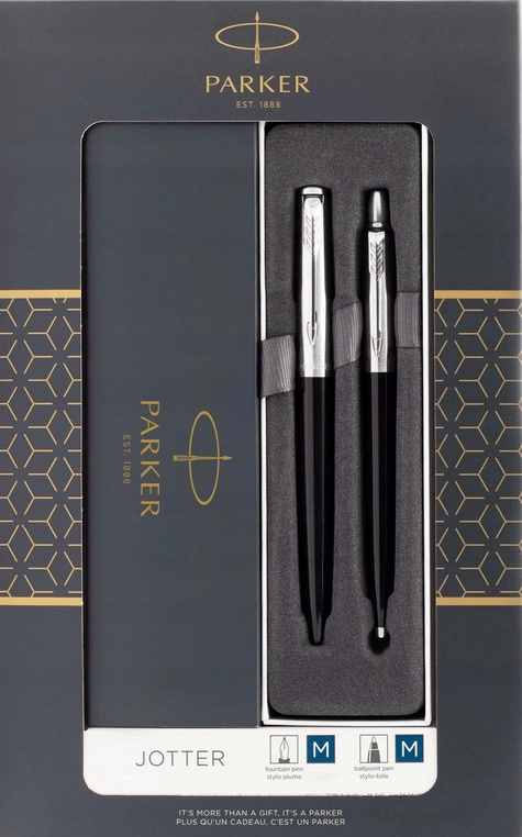 Zestaw pióro i długopis Parker Jotter czarny