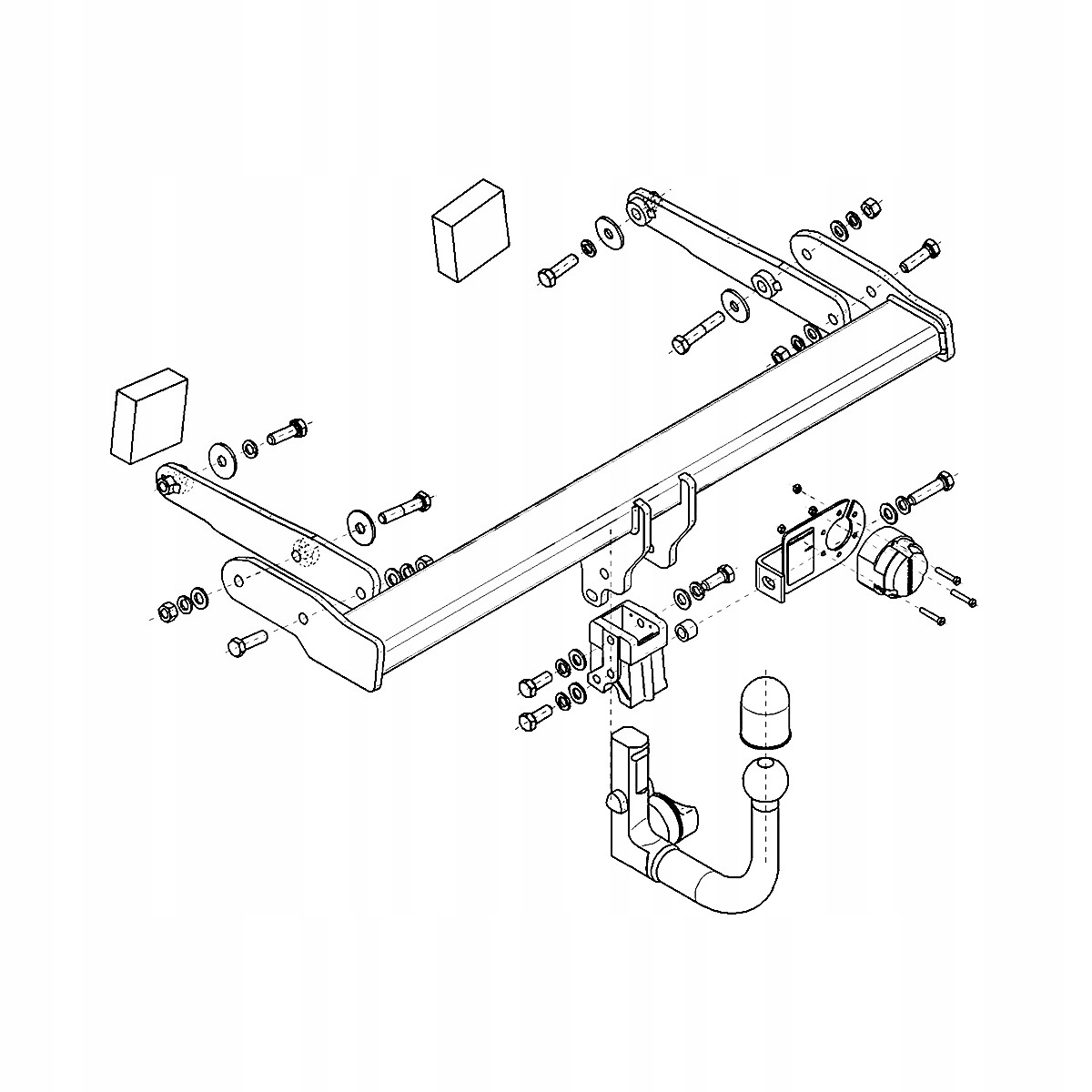 Hak holowniczy Wypinany do Audi A4 B9 Sedan od 15 MODUŁ 13 PIN GRATIS Nowy Producent Steinhof