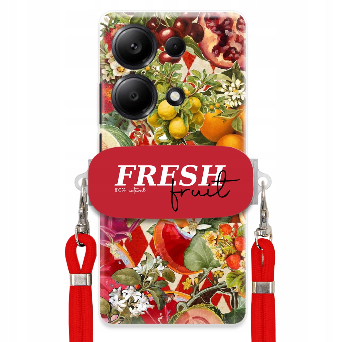 Puzdro pre Xiaomi Redmi Note 13 Pro 4G Červené vodítko držiak Fresh Fruit