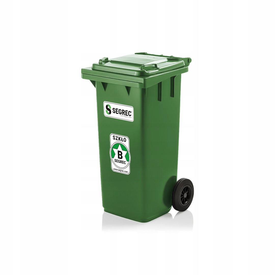 SEGREC Zestaw 3 Kosze 120L Premium (Na Papier, Szkło, Plastik/Metal) Marka Segrec