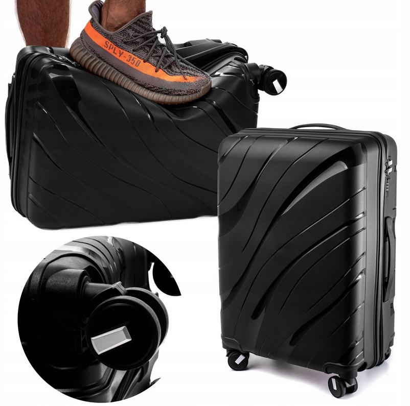 Walizka Kabinowa Bagaż Lanzaro Polipropylen Tsa Czarna