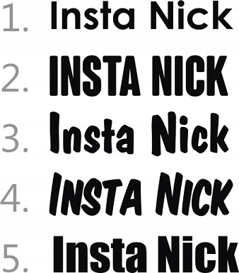 Naklejka na auto szybę Twój NAPIS NICK INSTAGRAM XL *Kolory *Wzory *8cm Producent ORAFOL