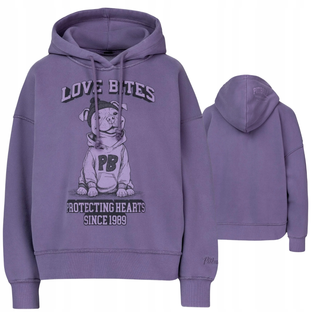 Mikina s kapucí Pitbull West Mikina Love S Kapucí Dusty Grape Xs/s