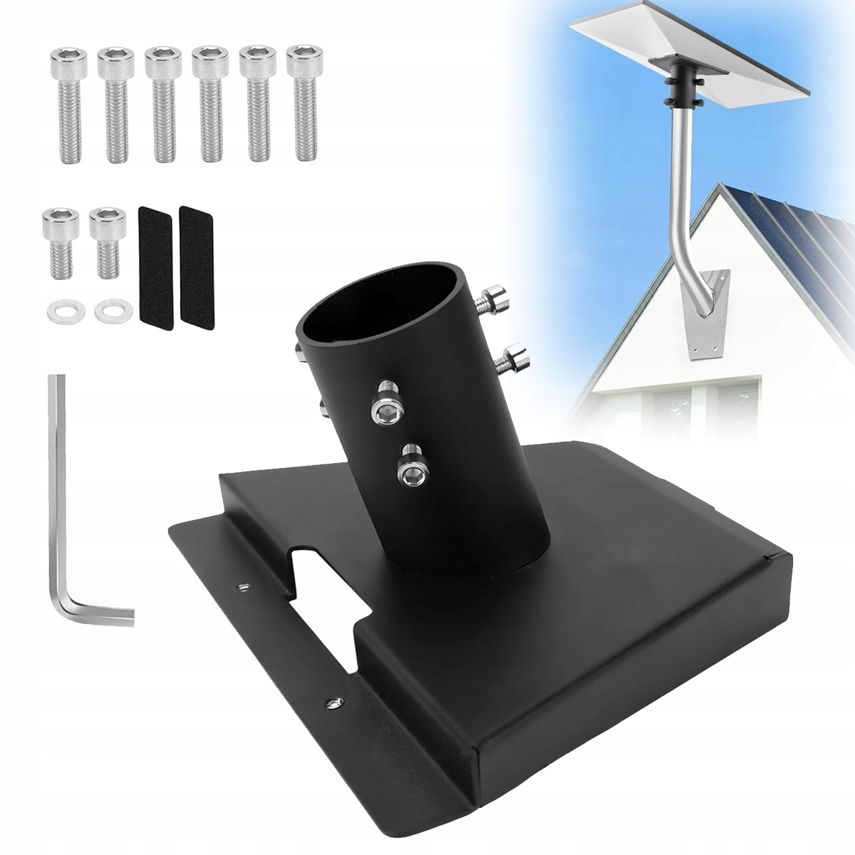 DO STARLINK ADAPTER UCHWYT MONTAŻOWY DO ANTENY GEN 3,DO RUR,METALOWY CZARNY