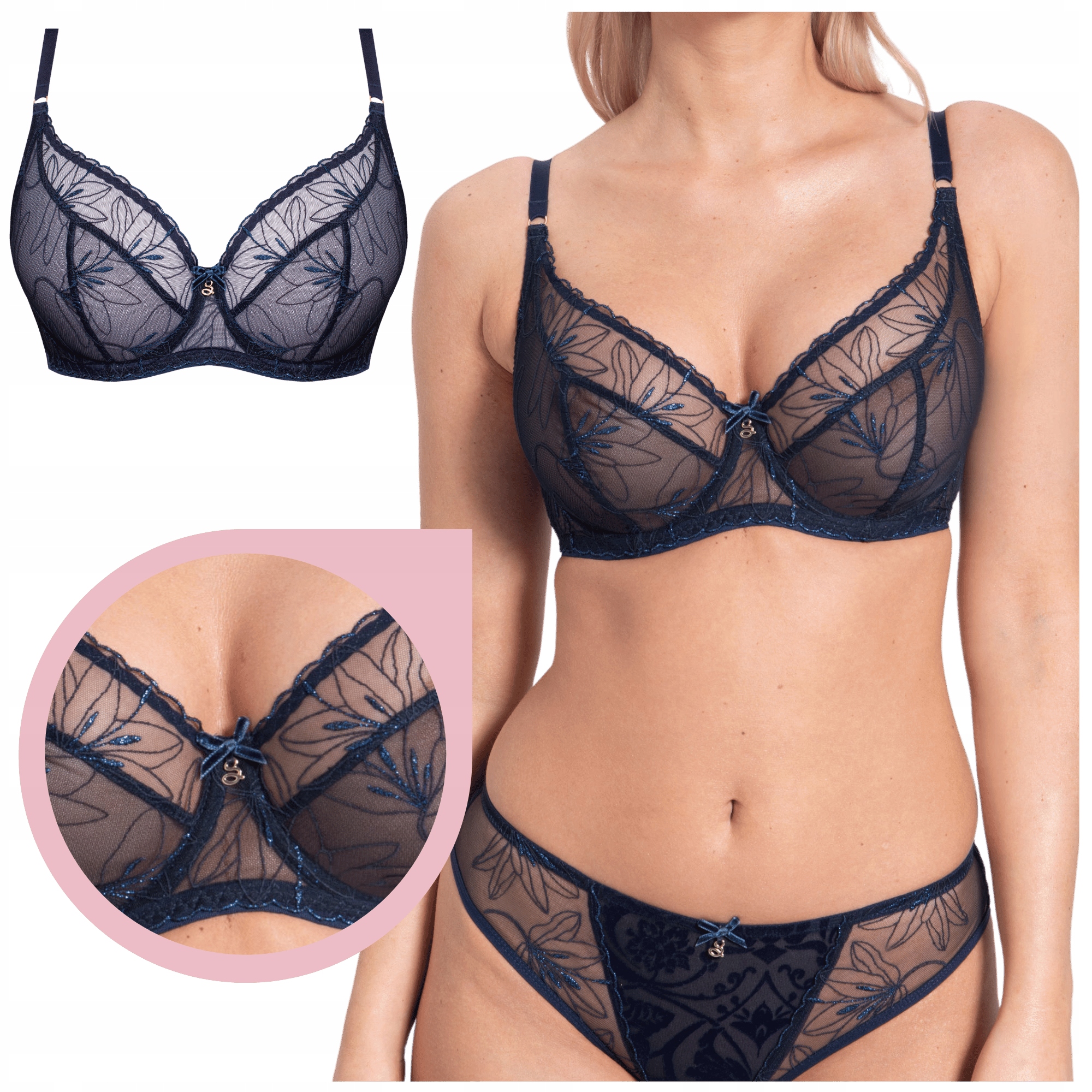 Samanta Harriet A125 měkká podprsenka braletka měkká podprsenka tmavě modrá 70D