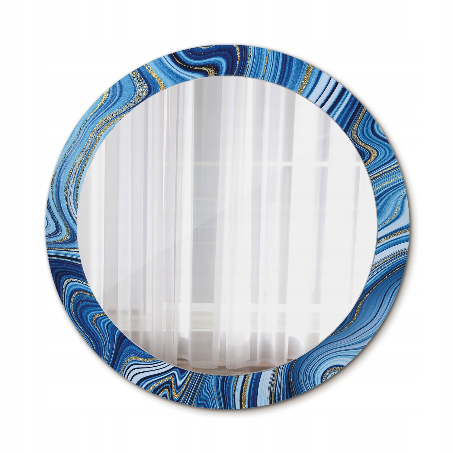 Okrúhle zrkadlo Vizáž Mramorová rieka 80 cm