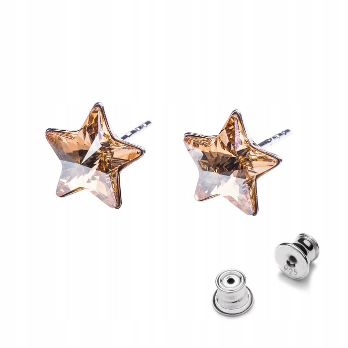 

Srebrne kolczyki z kr. Swarovski Gwiazdki 10 Gsha