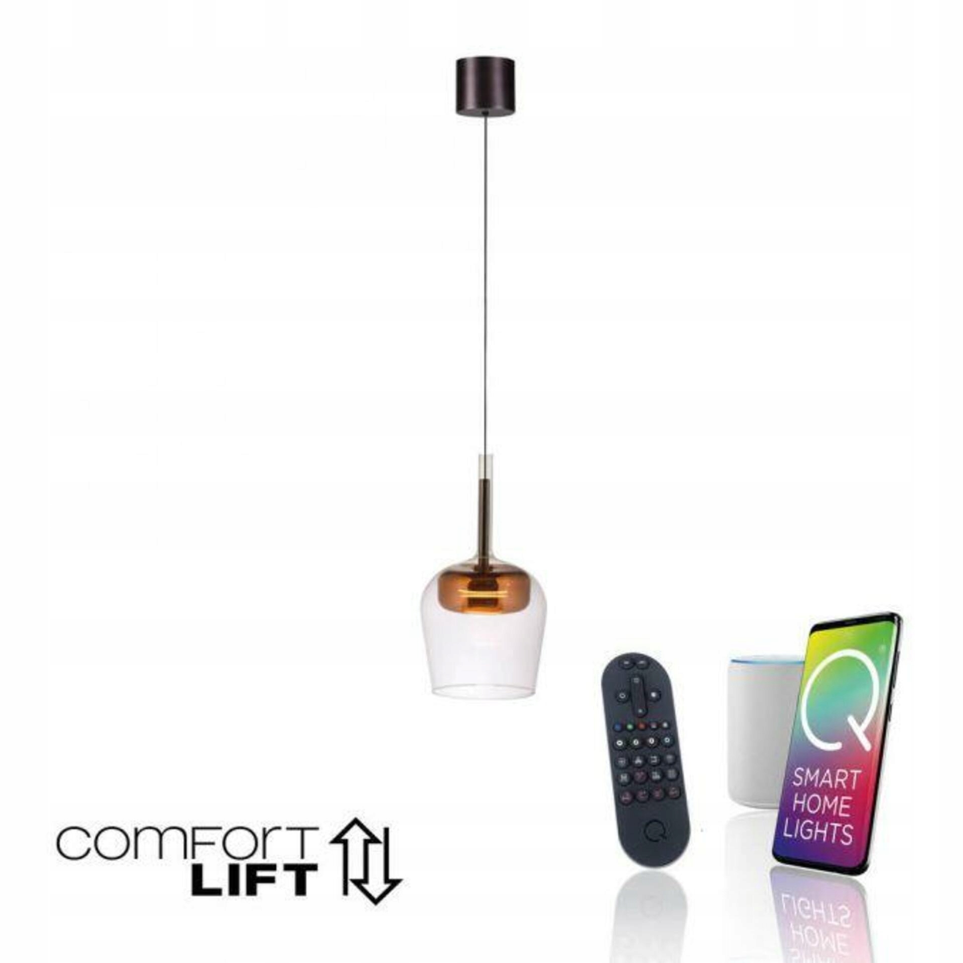 Paul Neuhaus Q-kon Led Smart Home závesné svietidlo meď ZigBee 1-ramenné