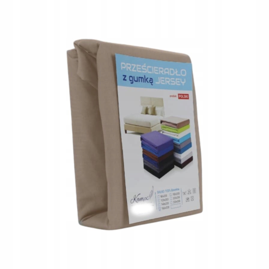 Prostěradlo S Gumičkou Jersey Vip Bok 30CM Bavlněné Cappucino 90x200