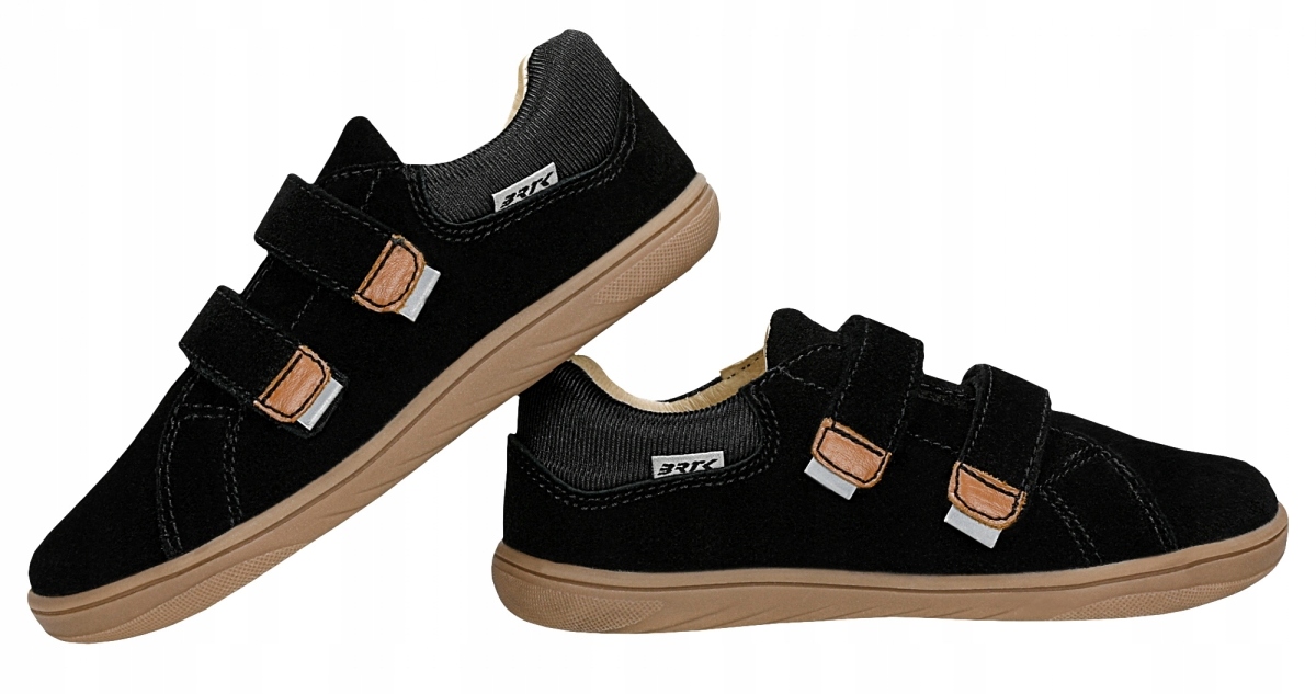 Półbuty Bartek Barefoot 8600361 czarny na rzepy roz.32