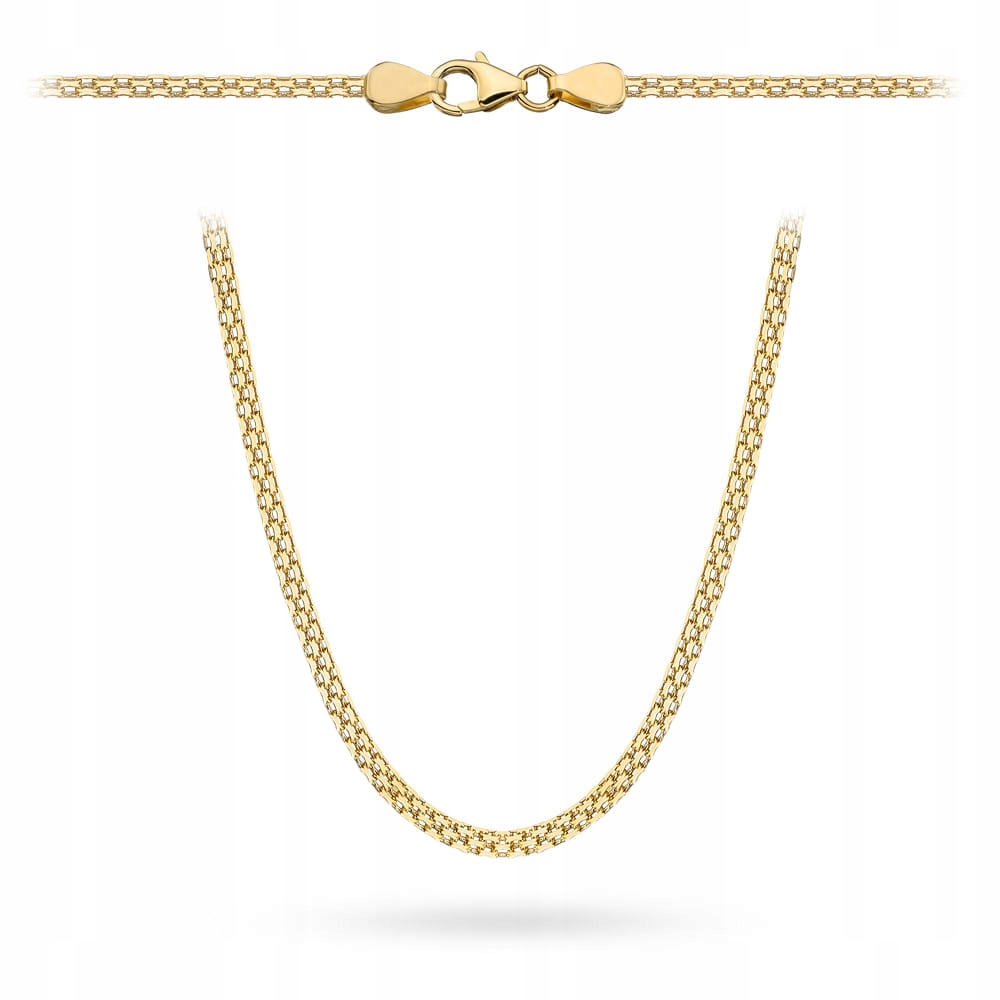 Zlatý řetízek pro ženu 585 široká bismarková vazba 3 mm pro ni r50 14kt