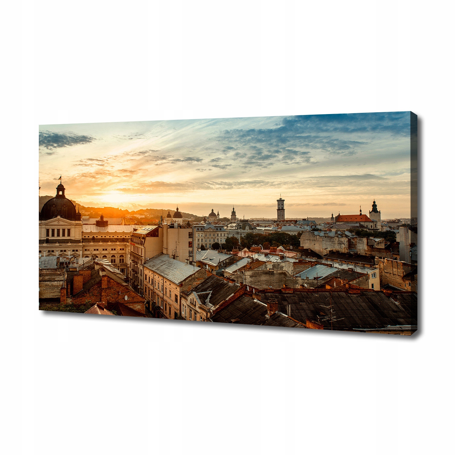 

Foto obraz na płótnie Wschód słońca Lwów 140x70 cm