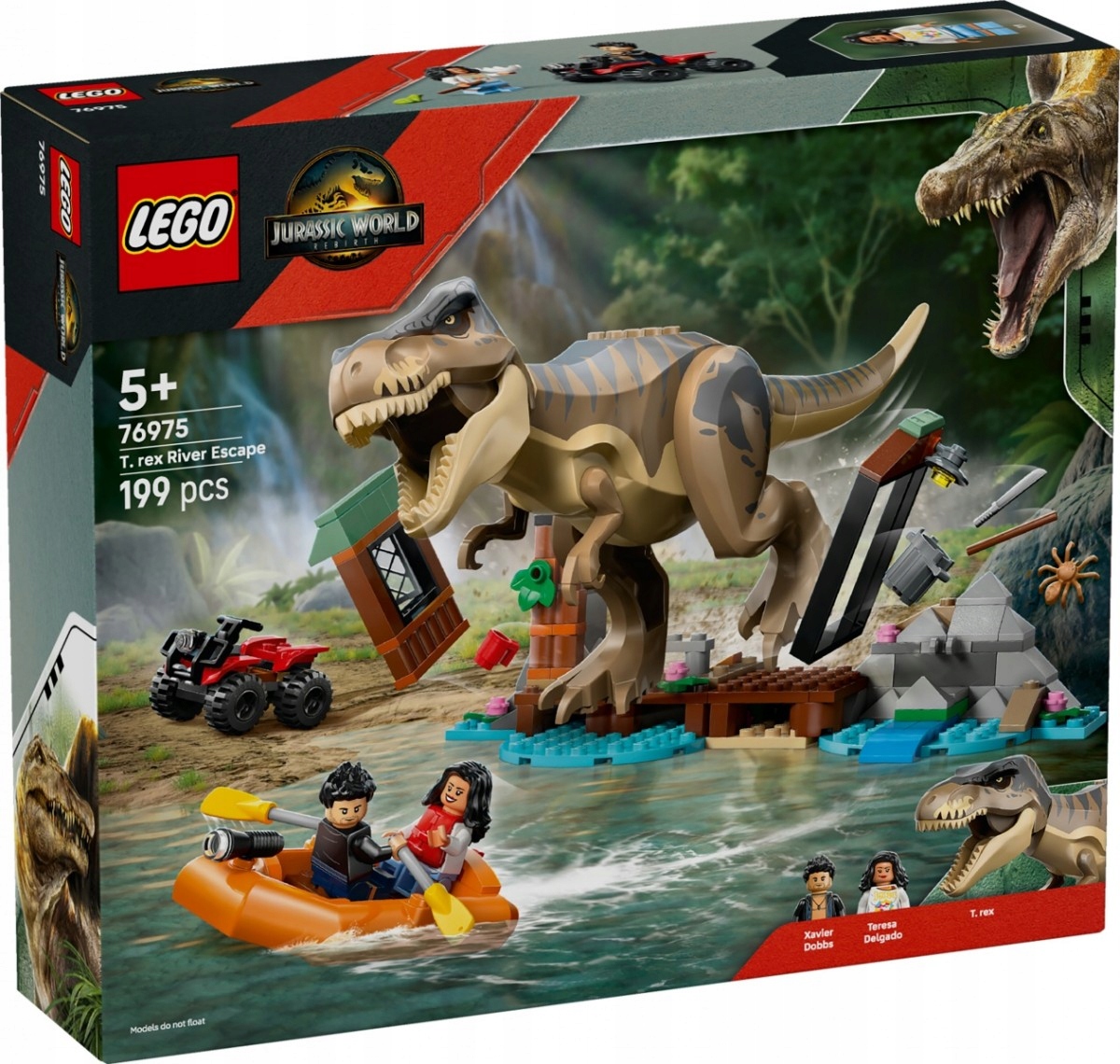 Lego Stavebnice Jurský svět 76975 Útěk řekou před tyranosaurem
