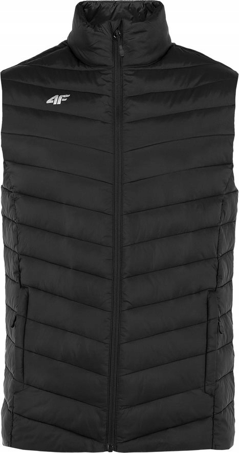 4F KAMIZELKA BEZRĘKAWNIK PUCHOWY KUMP001B czarna r. S