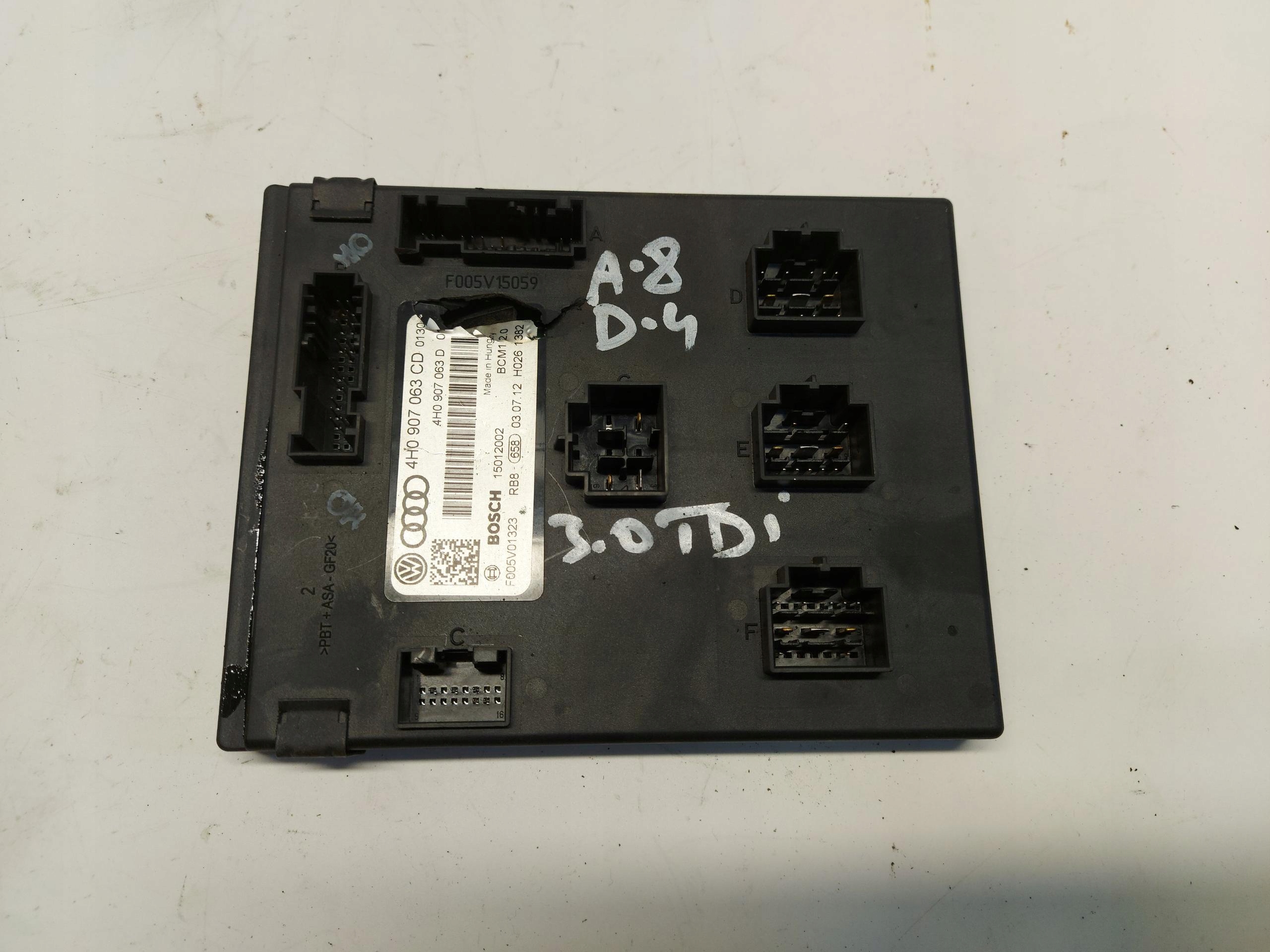 Audi A8 D4 4H 2012 module control unit komfortu 3.0 tdi 4h0907063cd