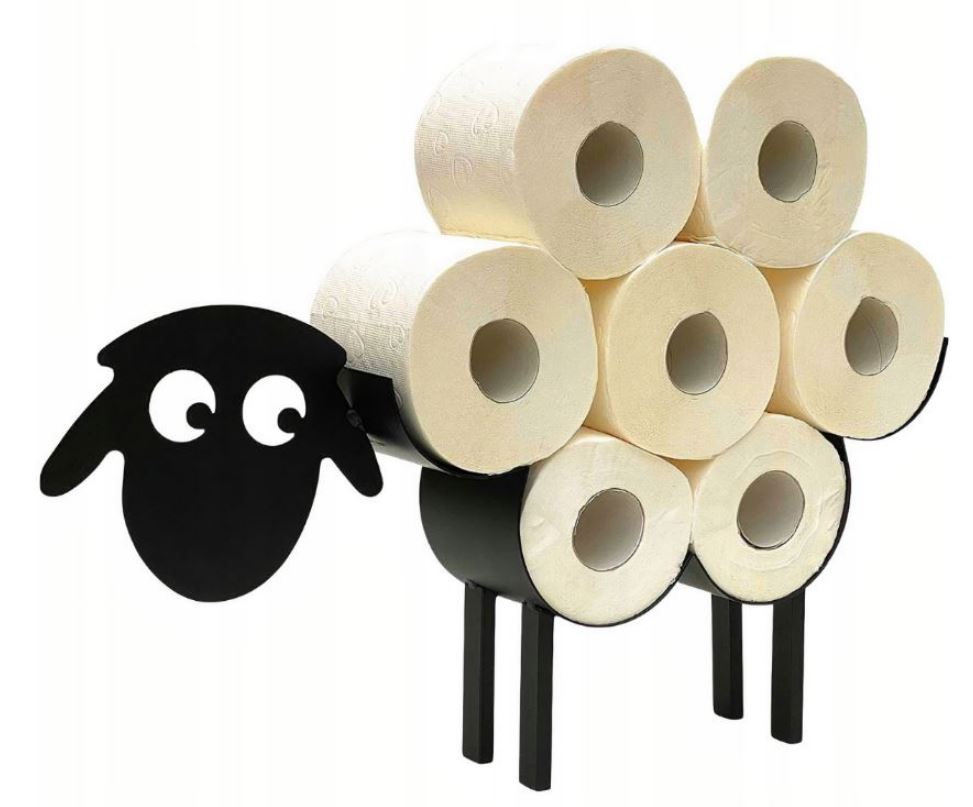 BARAN OWCA STOJAK UCHWYT NA PAPIER TOALETOWY DO WC ŁAZIENKI CZARNY Rodzaj ścienne