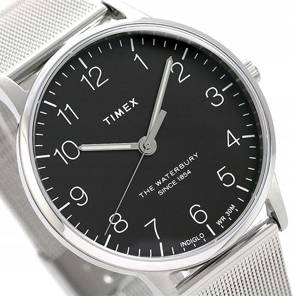Pánské Hodinky Timex TW2R71500 Čitelné Číslice Stříbrné S Mesh Podsvícením