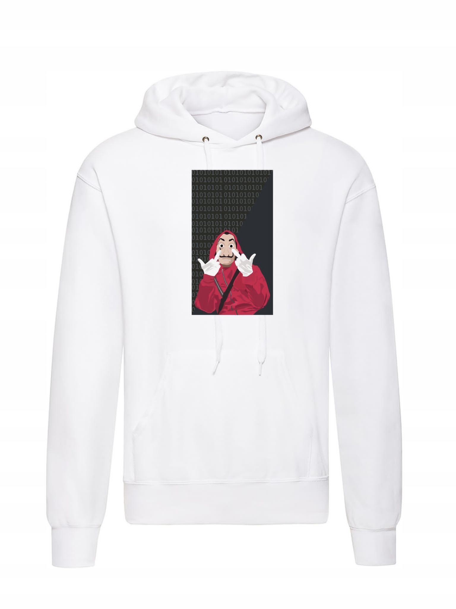

Bluza Damska Biała Dom Z Papieru Z Kapturem Xs