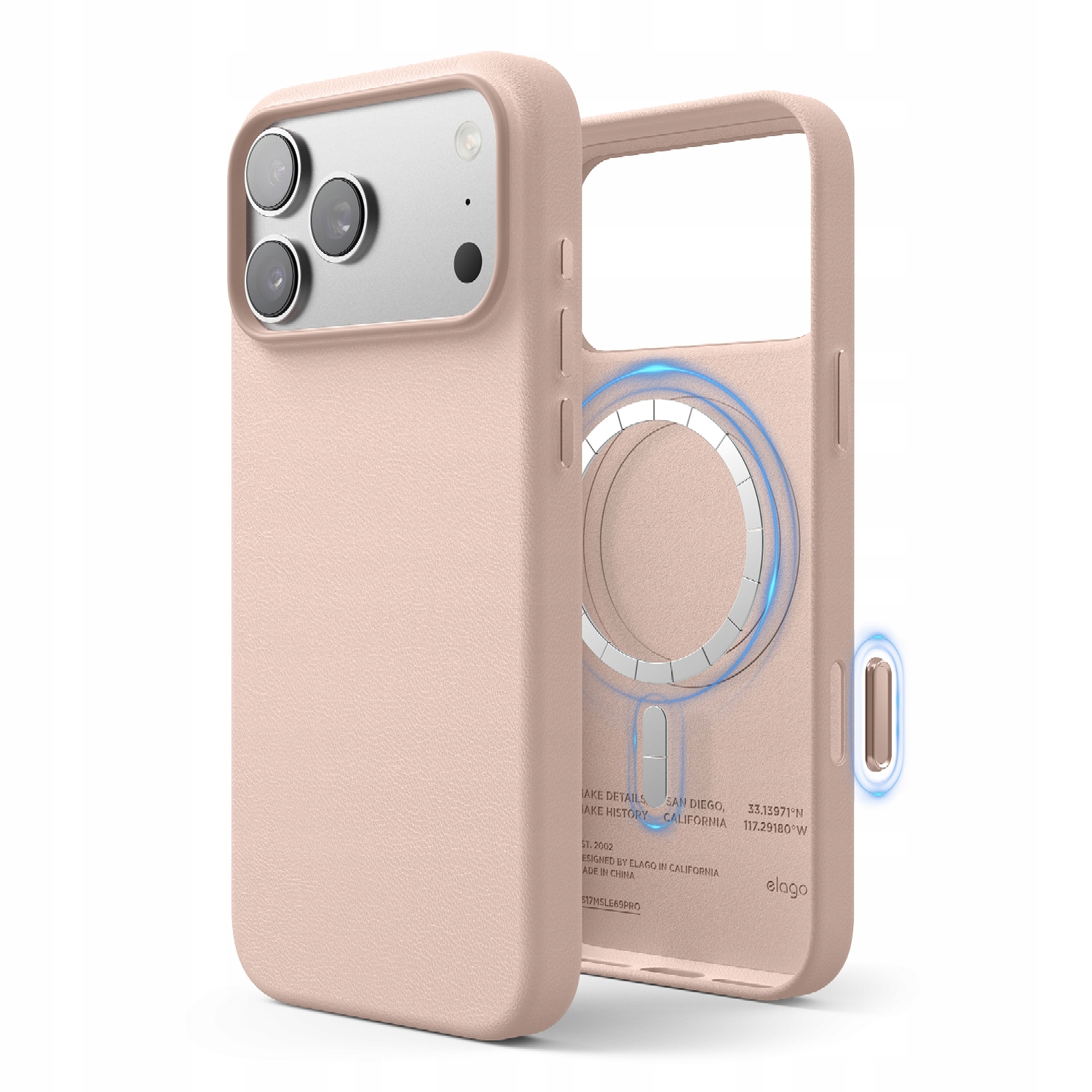 Kožený Pouzdro Elago pro iPhone 17 Pro Max s MagSafe, krásně Pink