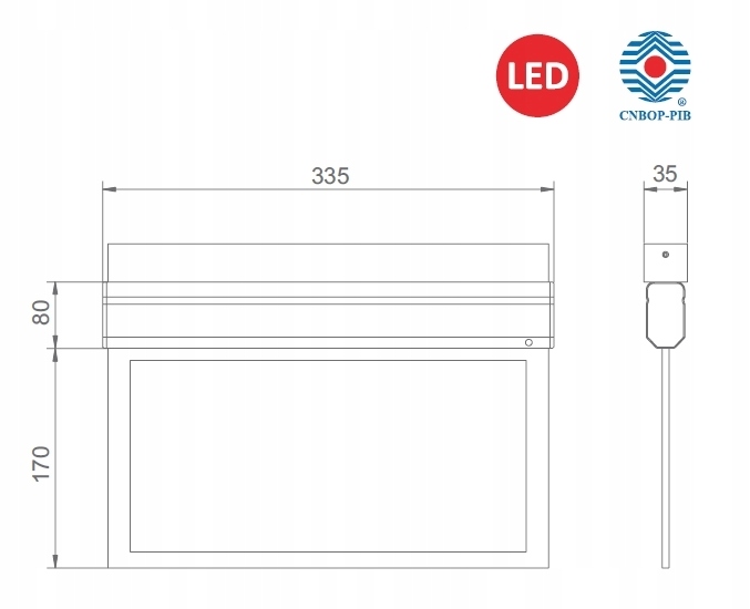 Oprawa ewakuacyjna Oxima LED SA/A CNBOP Intelight Zasilanie 230 V