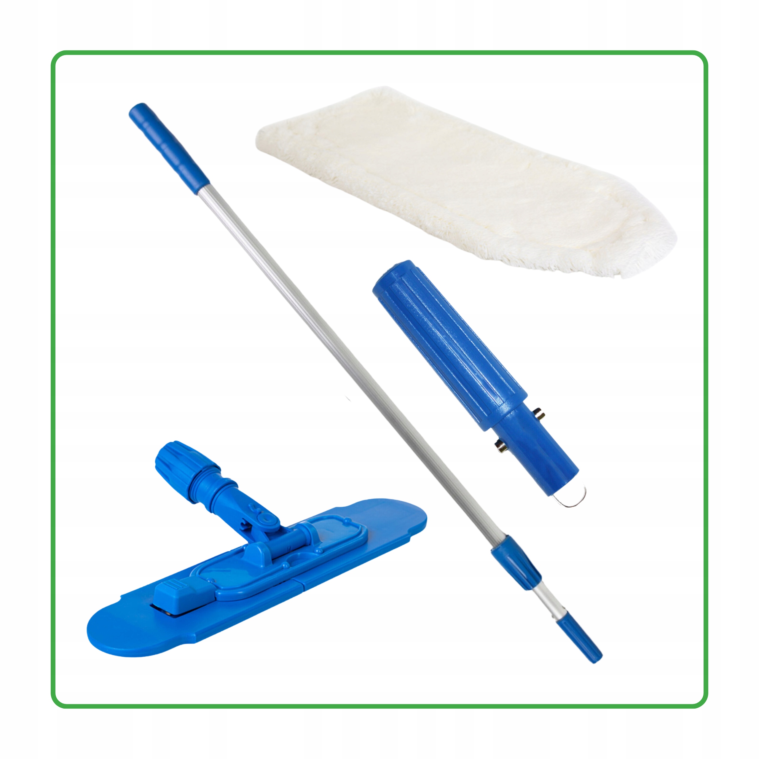 Zestaw Podłogowy Mop Poduszka Kij do płytek okien paneli na mokro Raypath