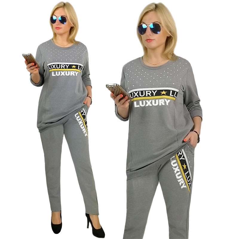 Senzační Módní Dámský Komplet Teplákovka Set Mikina Kalhoty 44 2XL