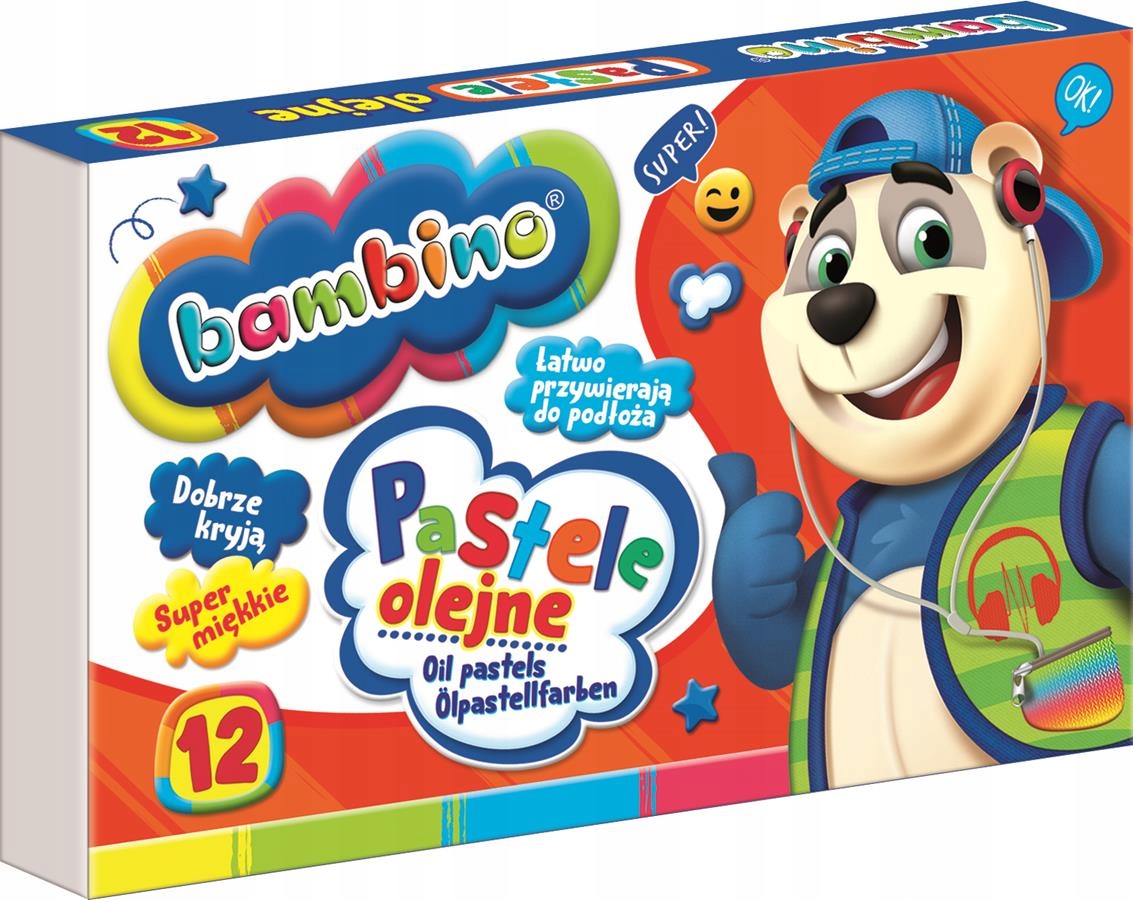 

Kredki Pastele Olejne Bambino Szkolne