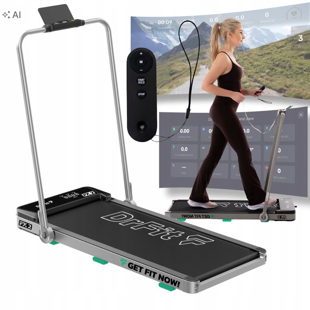 Bieżnia Domowa Elektryczna Do Chodzenia I Biegania Walk Pad 10 km DrFit FX2