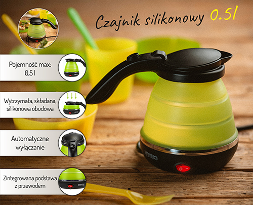 Czajnik turystyczny CAMRY CR 1265 0,5L - kompaktowy i wygodny