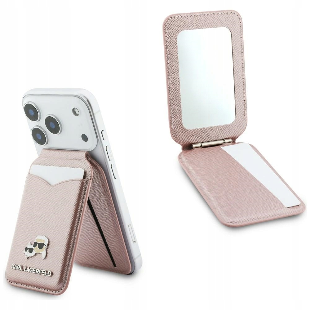Peněženka Se Zrcátkem Karl Lagerfeld Stand Mirror Magsafe Růžová