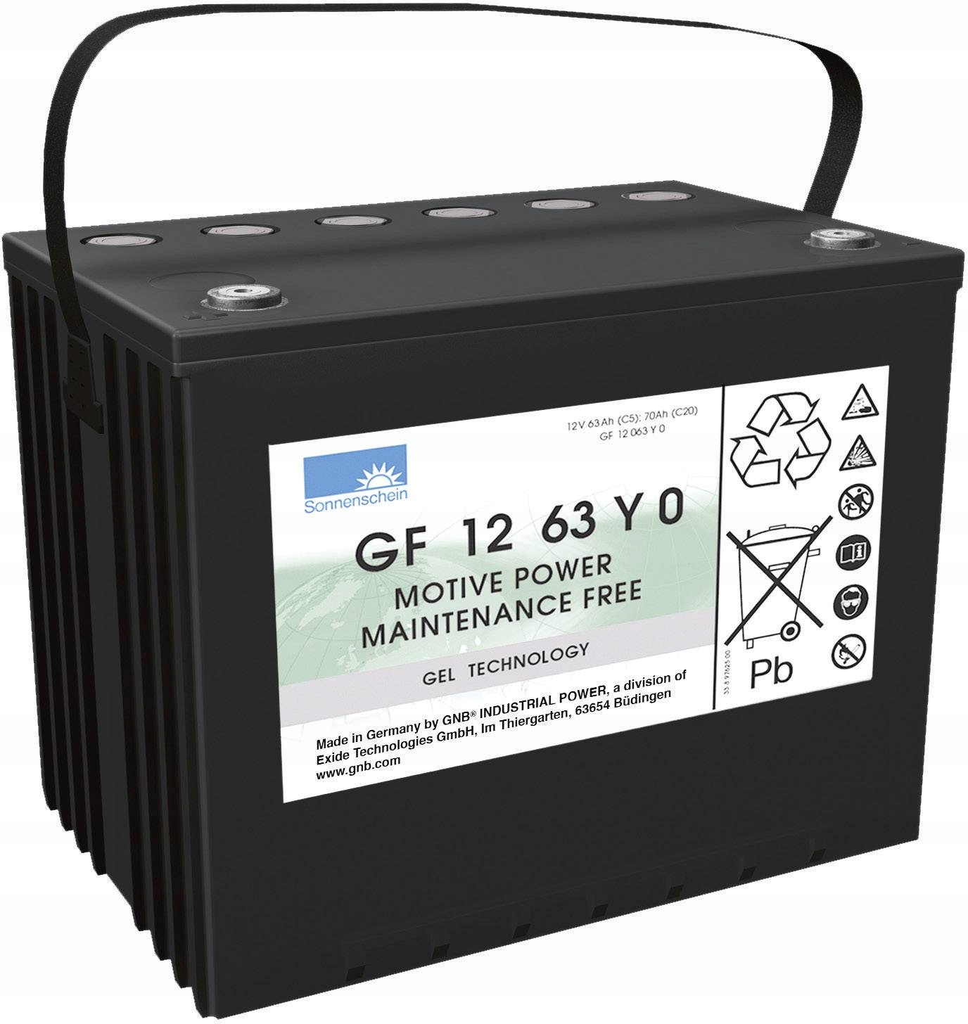 Akumulator żelowy Sonnenschein 12 V 70 Ah (63Ah C5) GF12063Y