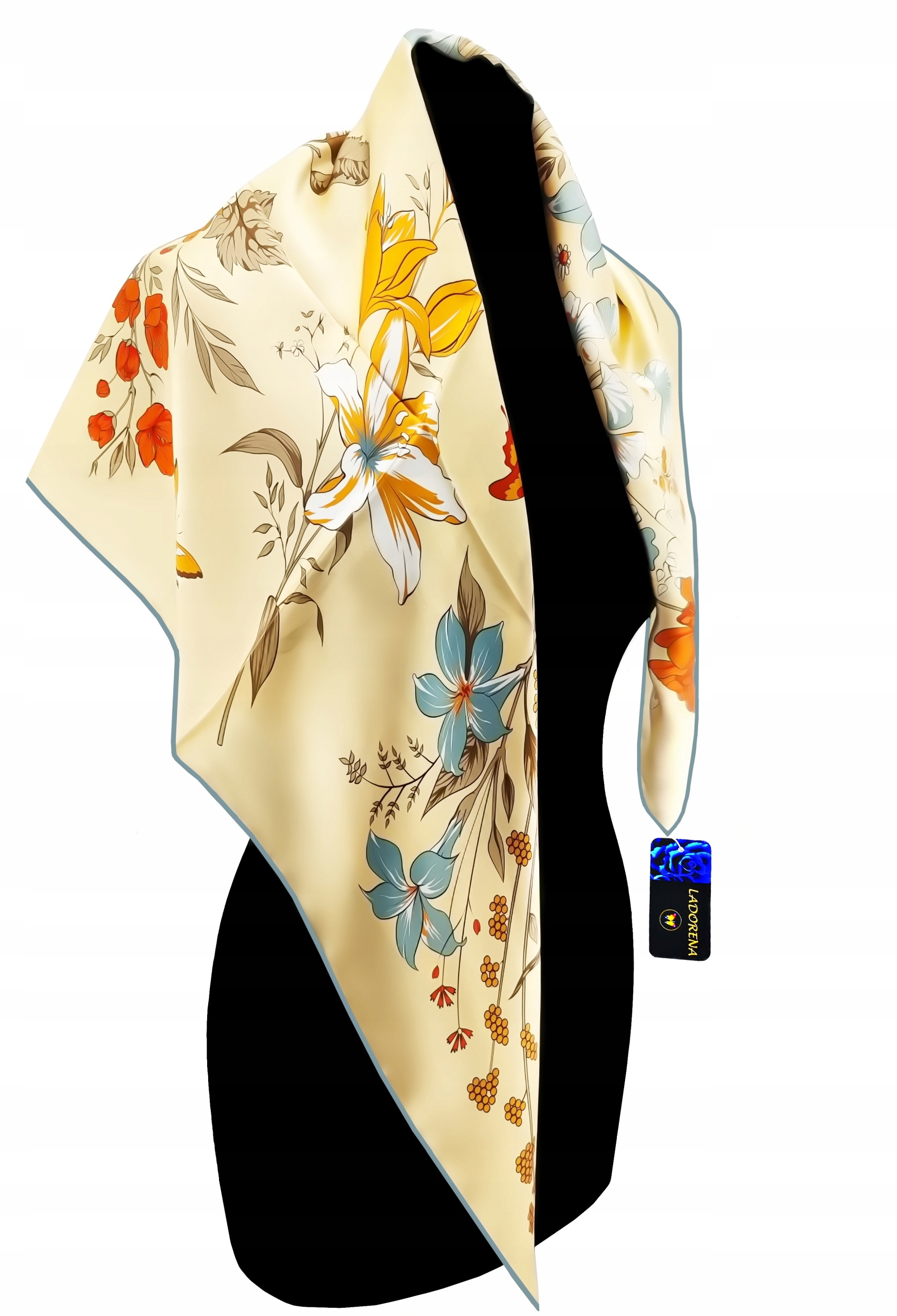 Hedvábný Šátek 100% Přírodní Morušový Hedvábí, Prémiová Kvalita+