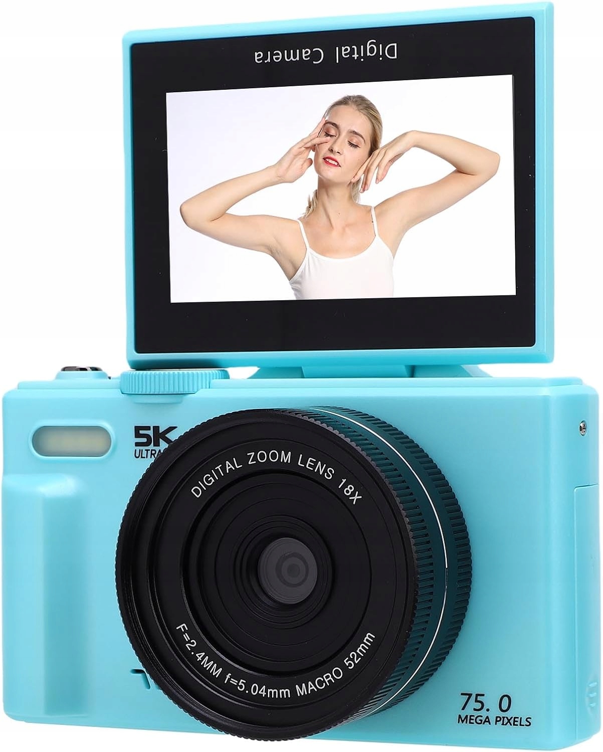 Kompaktní Digitální Fotoaparát Bewinner 5K Wi-fi Kamera 75 Mp Uhd 18X Zoom Selfie