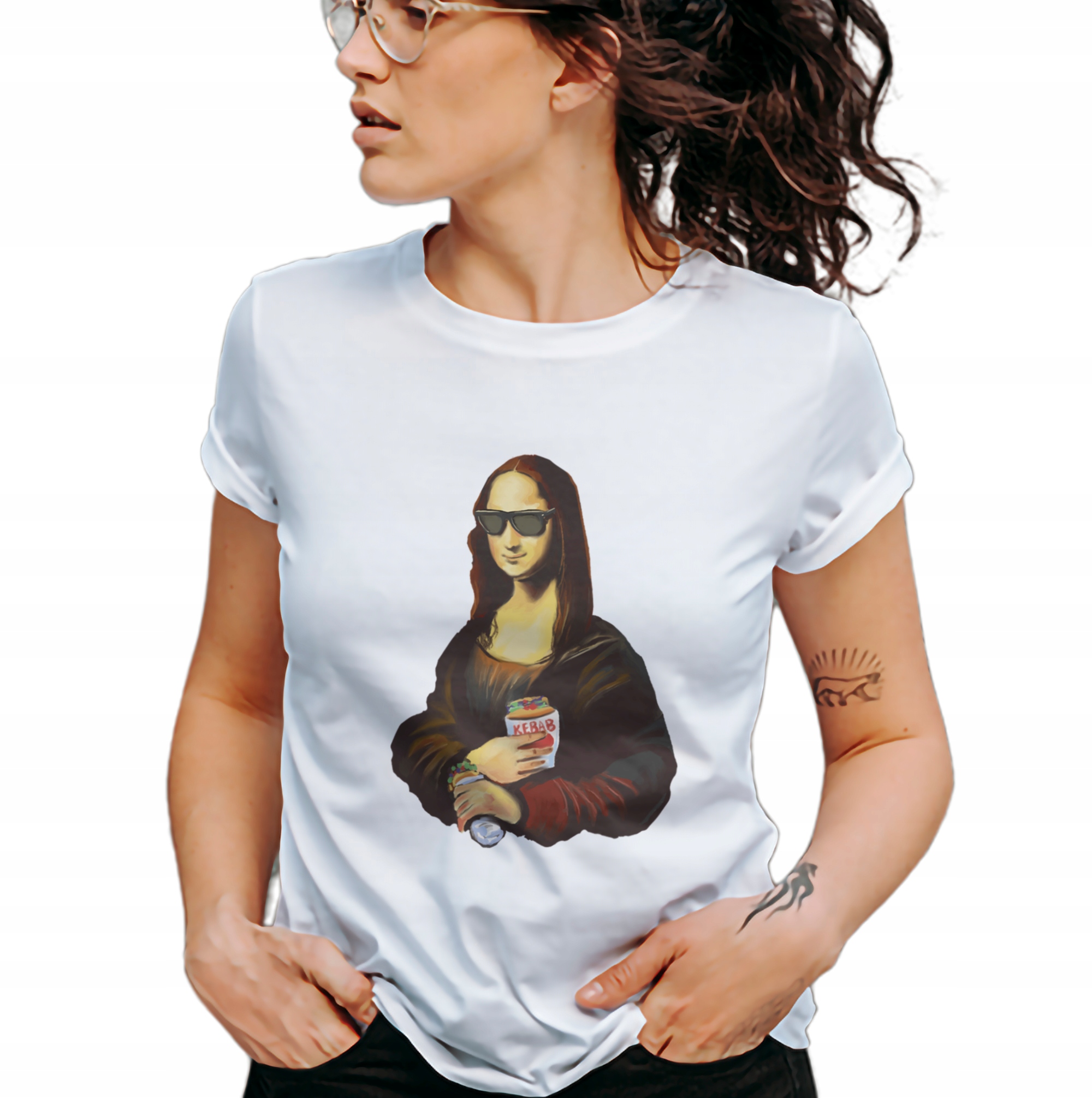 

Mona Lisa Kebab Koszulka z nadrukiem T-shirt M