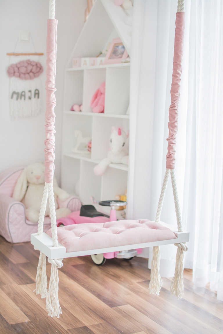 Stylowa huśtawka MEDIUM 60cm na linach dla dziec
