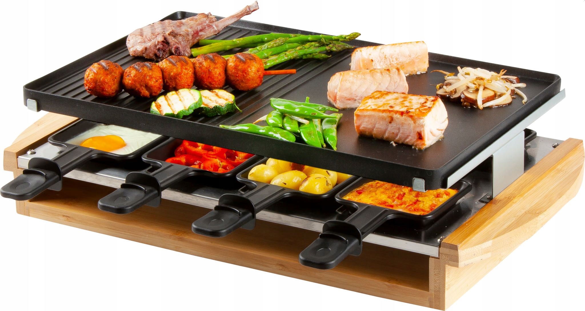 Domo DO9246G bambusový raclette gril pánve