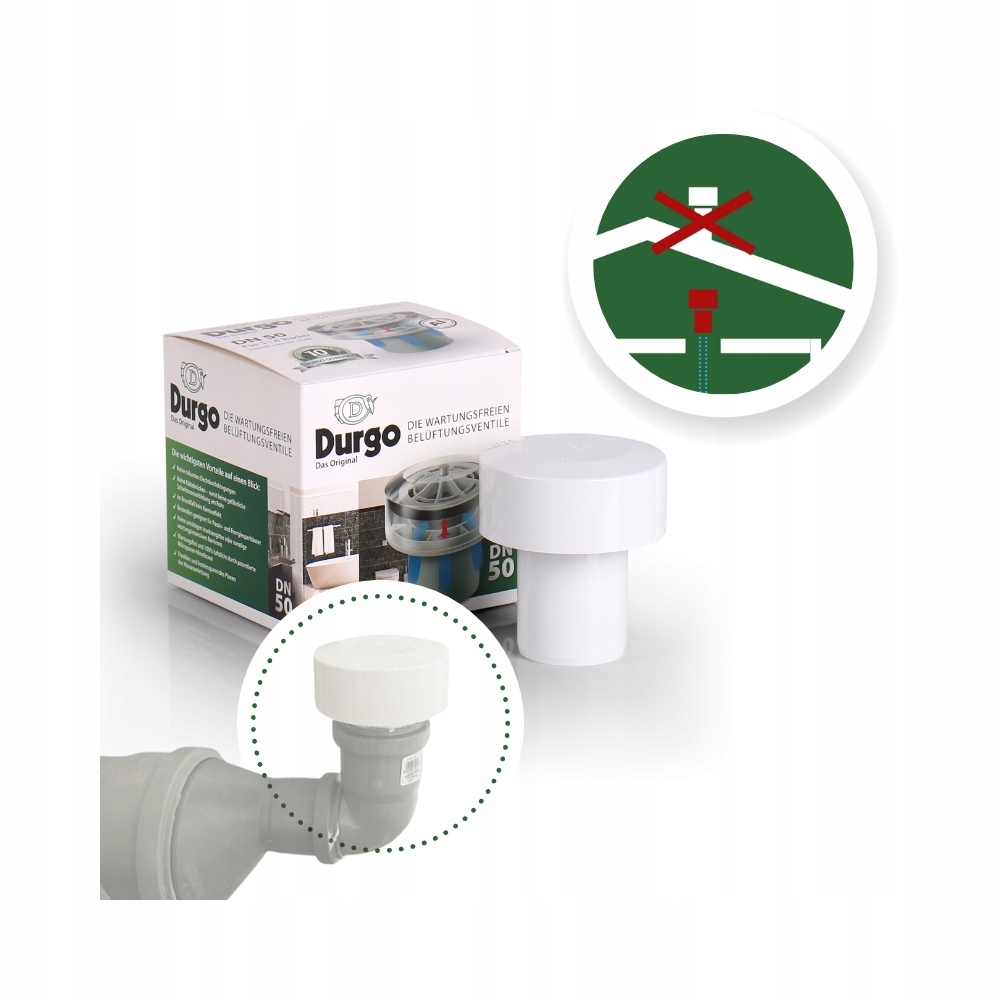 Prevzdušňovací ventil Durgo DN50, prevzdušňovač, bezúdržbový