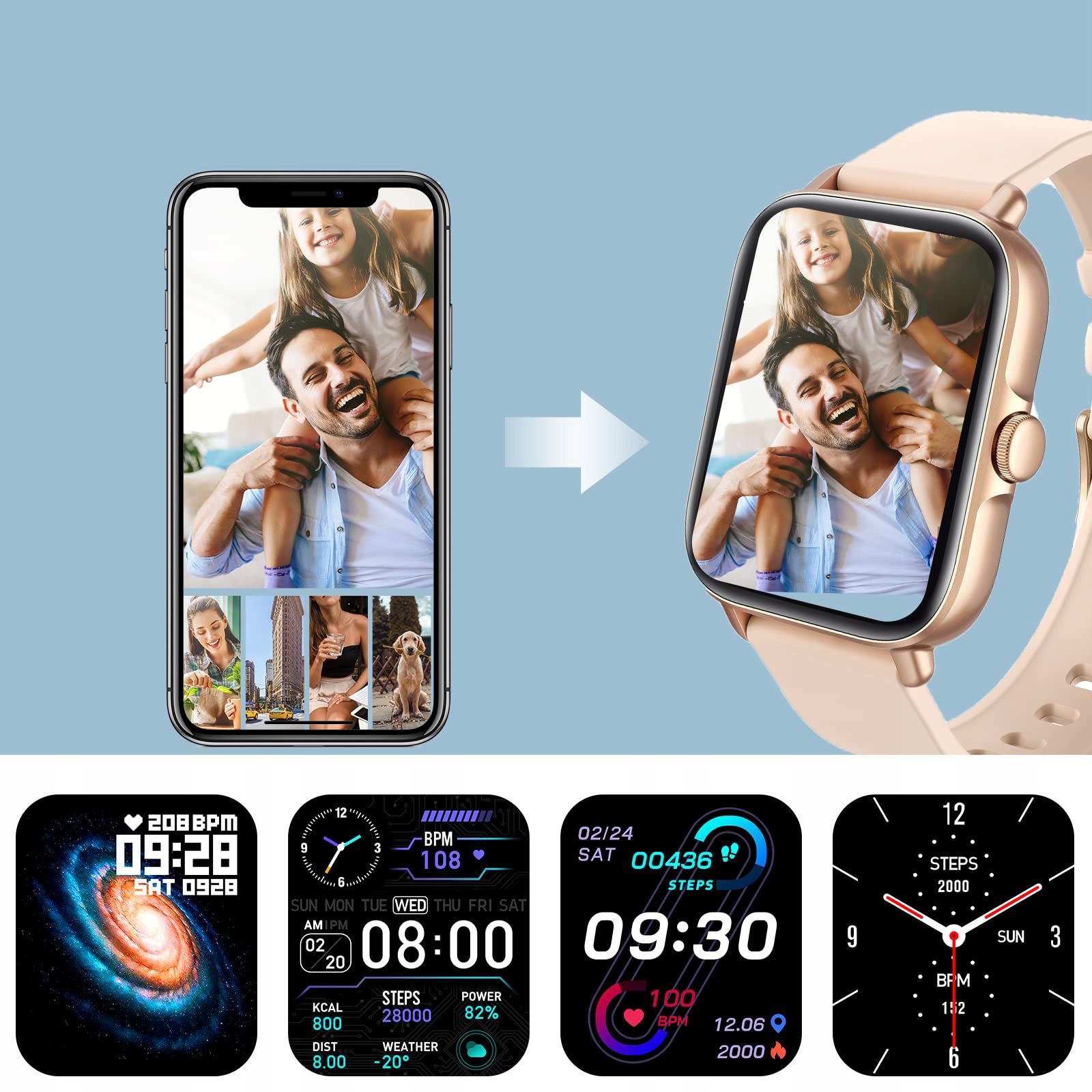 ZEGAREK SMARTWATCH 1.7" DAMSKI SMARTLOCZ Rodzaj smartwatch