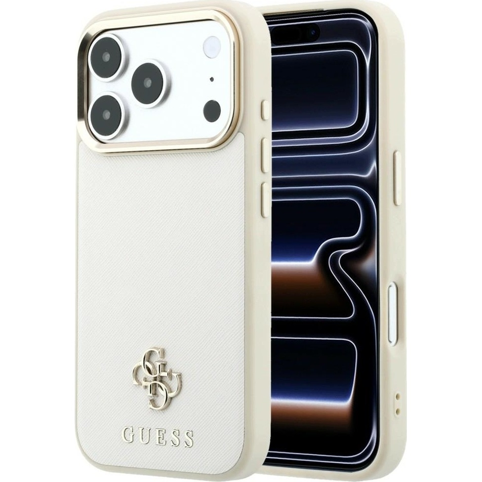 Etui Guess Saffiano Small 4G Classic Logo MagSafe na iPhone 17 Pro Max 18