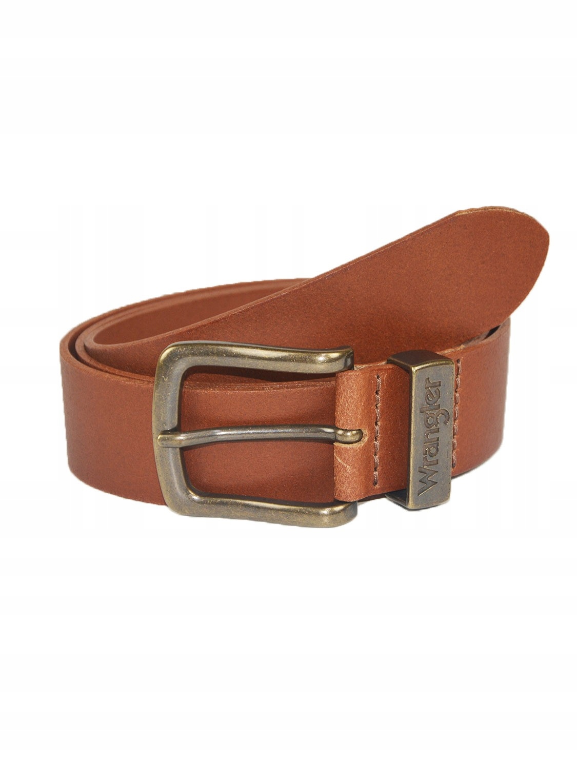 Wrangler pasek brązowy skórzany męski 95 W0080US6K
