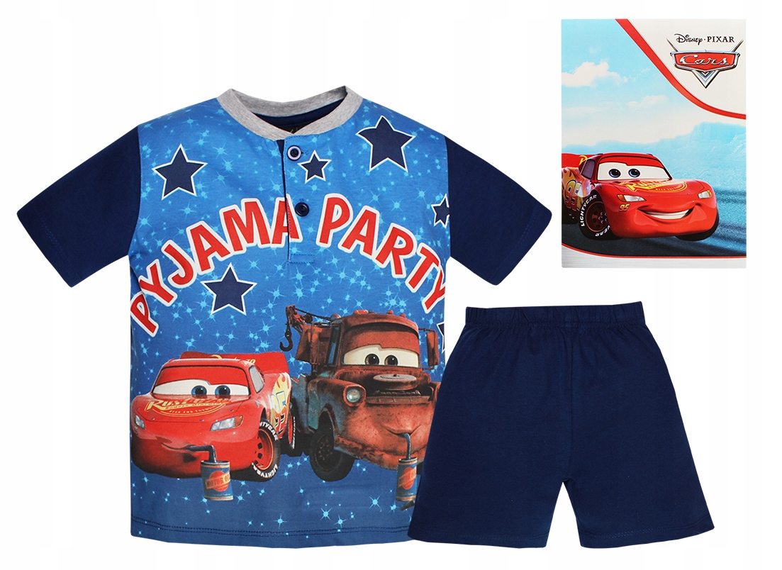 

Cars Piżama Piżamka Chłopięca Spodenki Tshirt 128