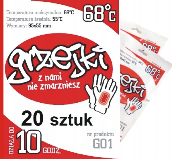 

Ogrzewacz do Rąk dłoni Grzejki 10 par (20 szt.)