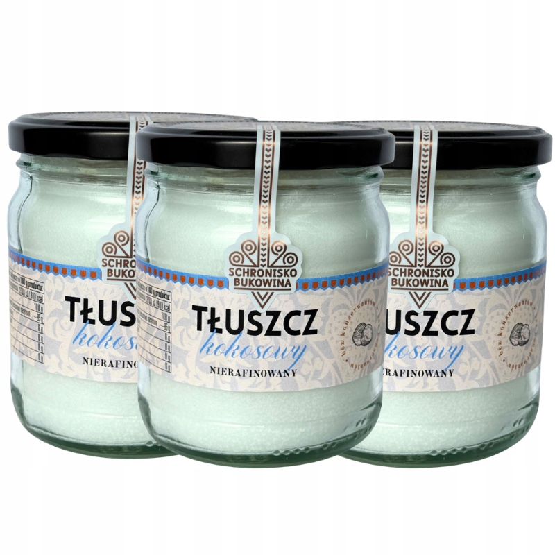 Kokosový olej nerafinovaný 430 ml Schronisko Bukowina lisovaný za studena